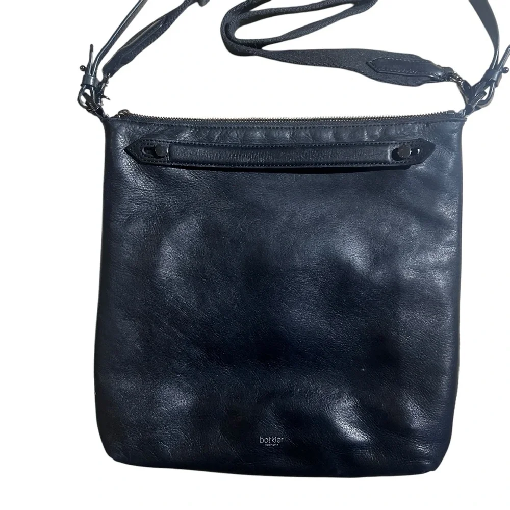 BOTKIER Warren leather women's shoulder hobo crossbody‎ bag  Black